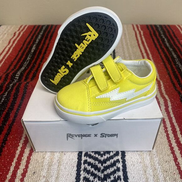 Revenge X Storm II Vol.1 Yellow Infant Toddler Kids Size 4C Strap Lace Suede New - Picture 1 of 16